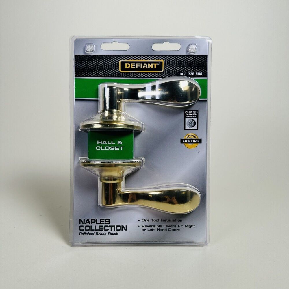Defiant Naples Collection Hall & Closet Polished Brass Finish Door Handle